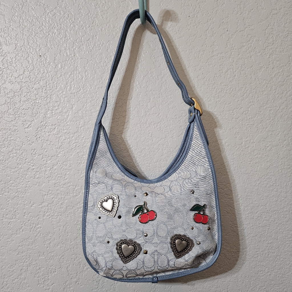 Coach Ergo Shoulder Bag With Cherries & Studs